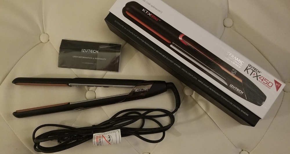 Izutech KTX450 V3 Round Edge Ceramic flat iron